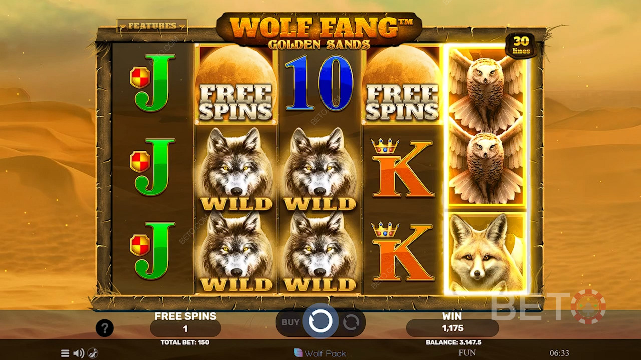 Wolf Fang مراجعة Golden Sands من قِبل BETO Slots