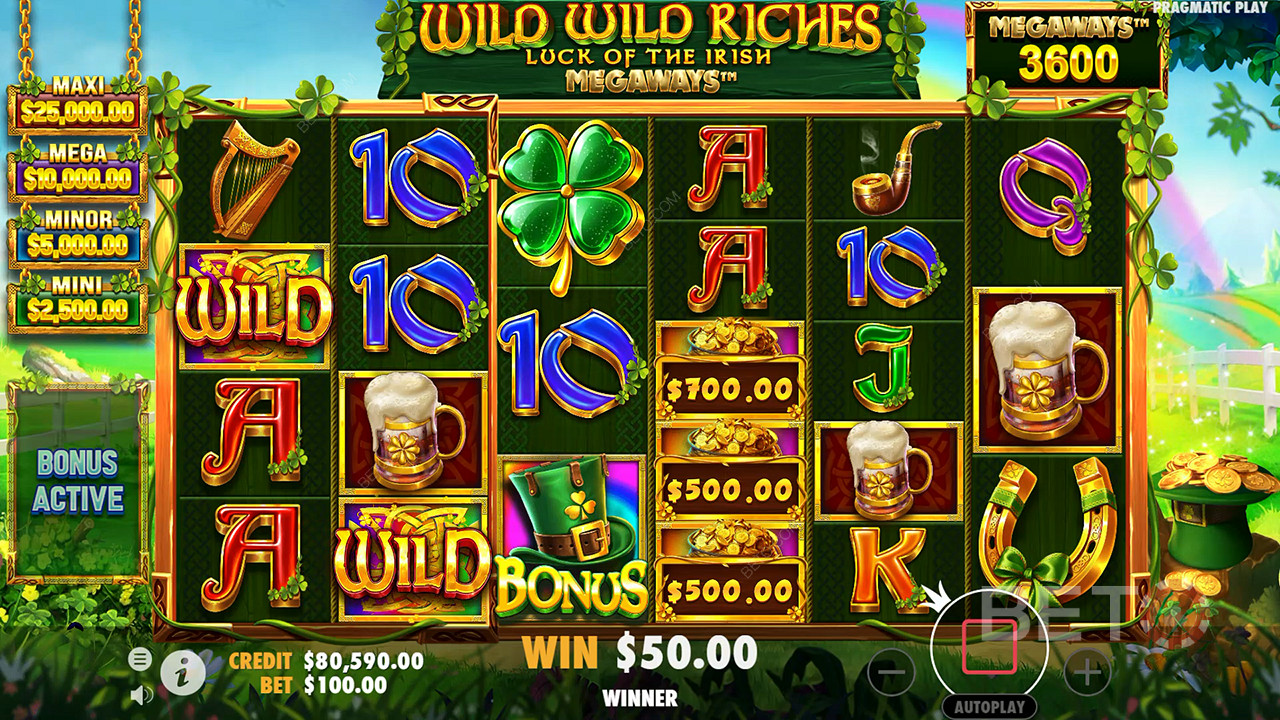 شرح ميزات المكافأة في Wild Wild Riches Megaways بواسطة Pragmatic Play