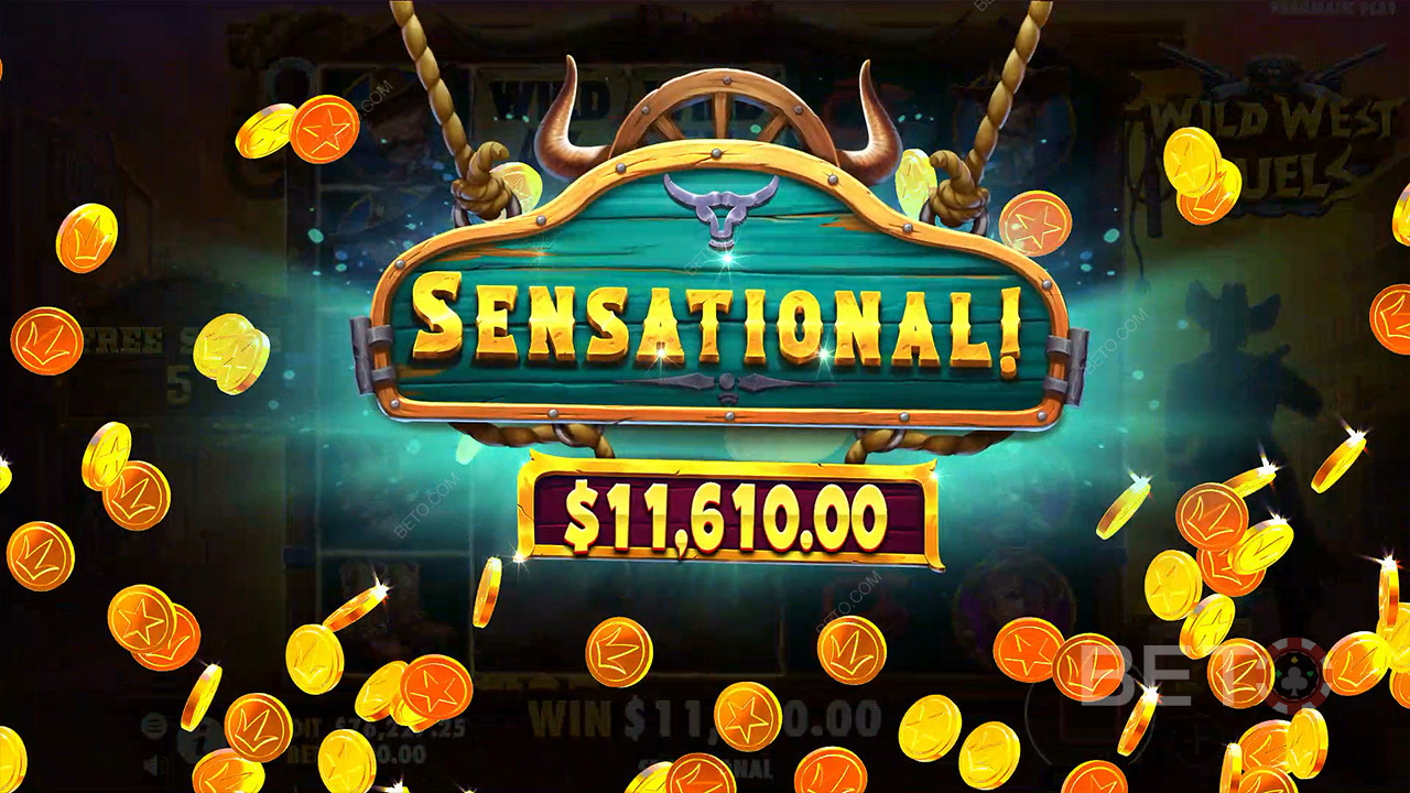 اللفات المجانية هي المفتاح لتحقيق انتصارات ضخمة في لعبة سلوت Wild West Duels