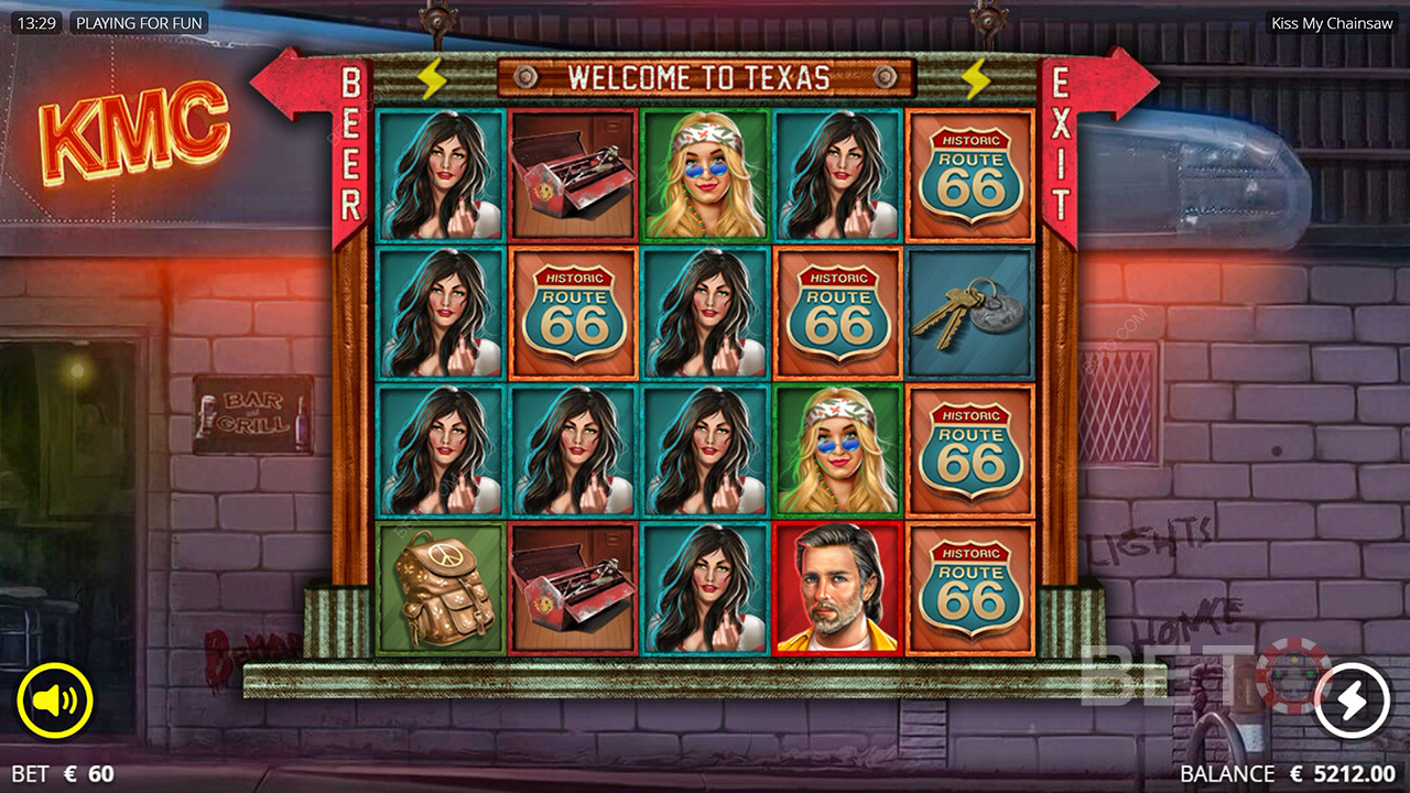 مراجعة Kiss My Chainsaw من BETO Slots