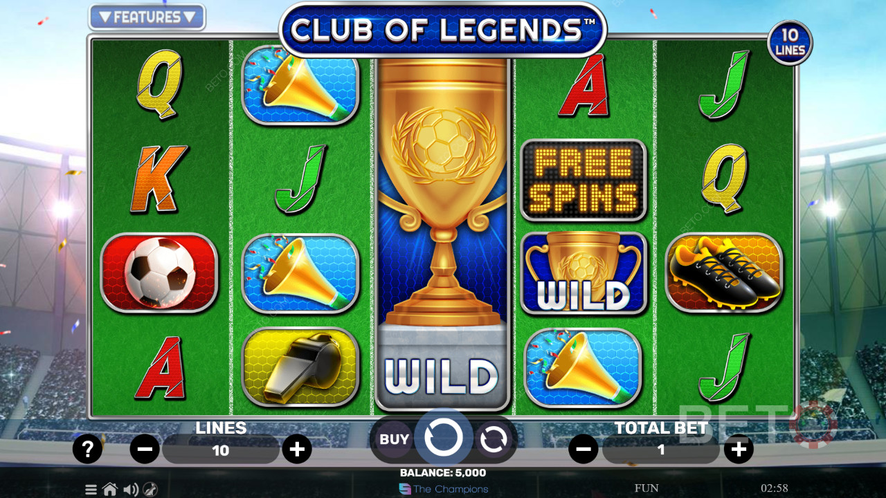 مراجعة نادي الأساطير بواسطة فتحات BETO Slots