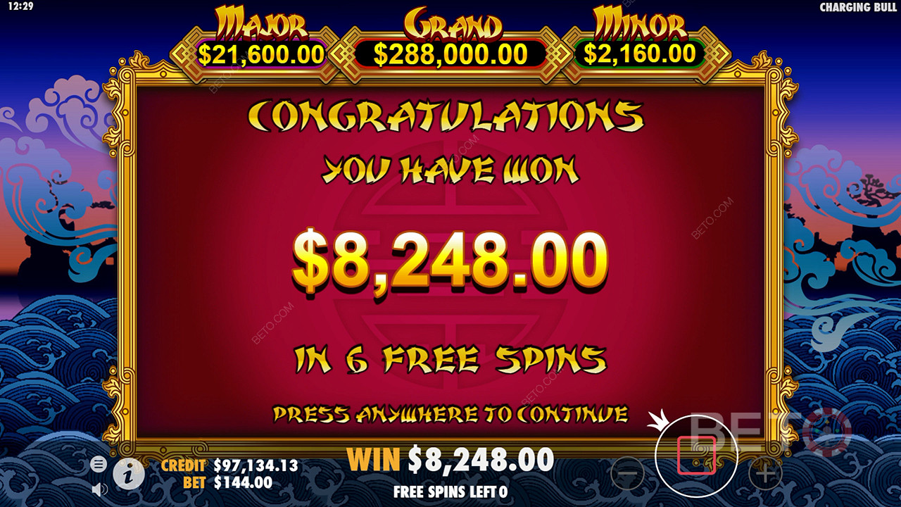 يمكنك الحصول على أكبر فوز لك باستخدام Wild Multipliers في اللفات المجانية