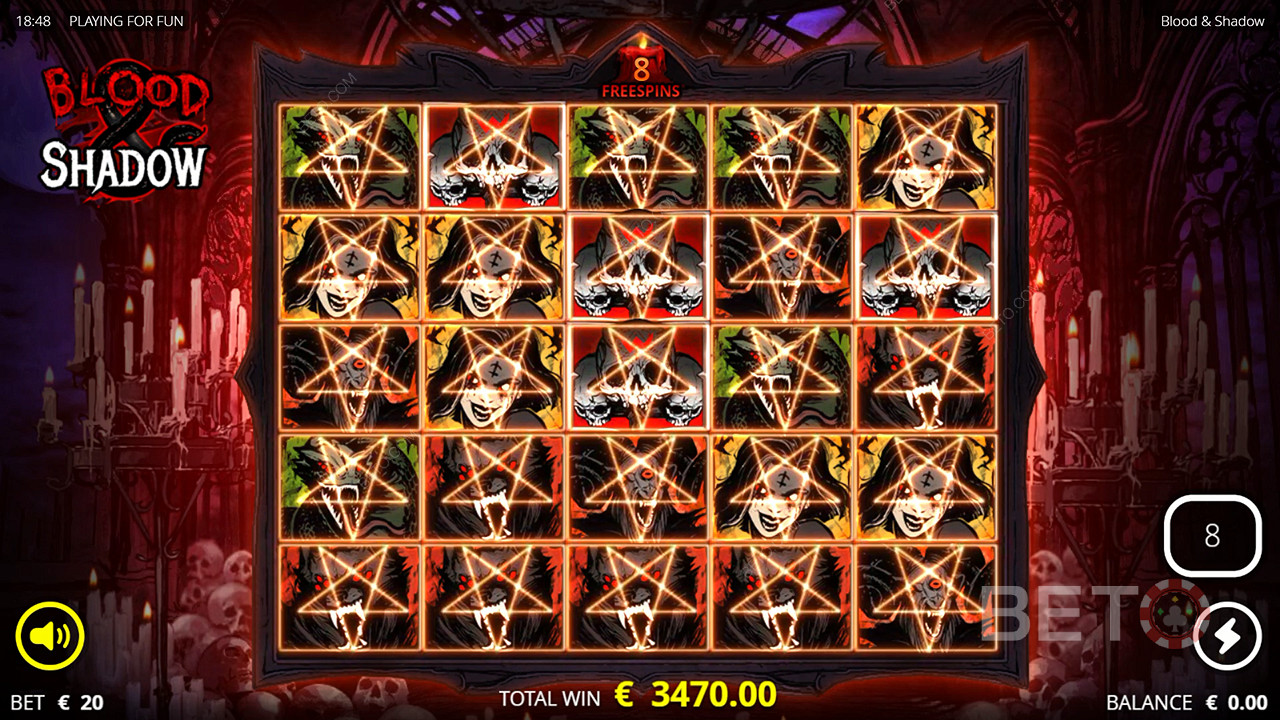 مراجعة الدم والظل بواسطة فتحات BETO Slots