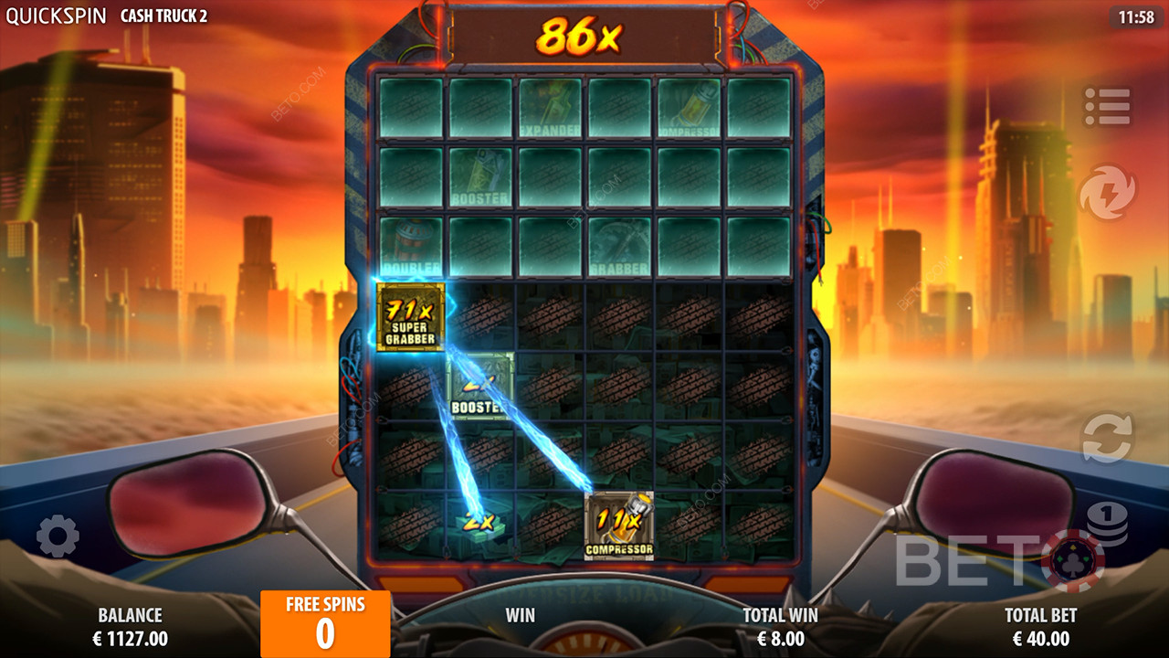 شرح ميزات المكافآت في Cash Truck 2 بواسطة Quickspin