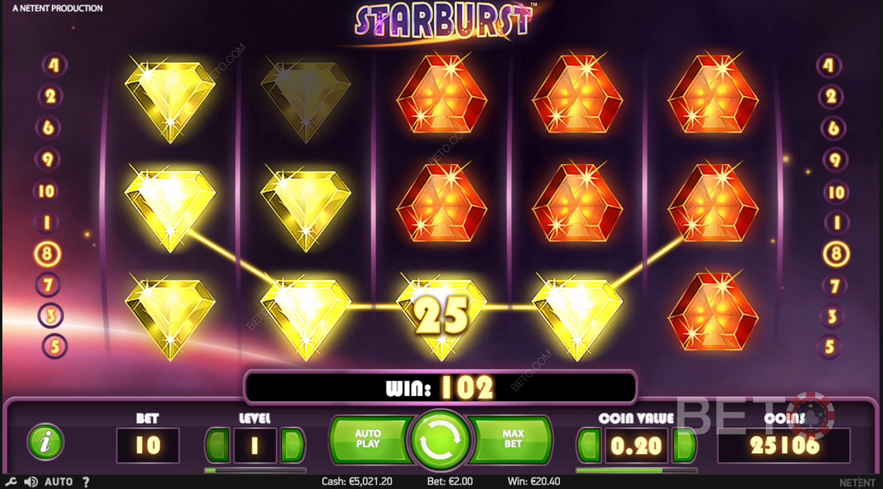 مجموعات وجوائز برية ملونة ومتألقة في Starburst