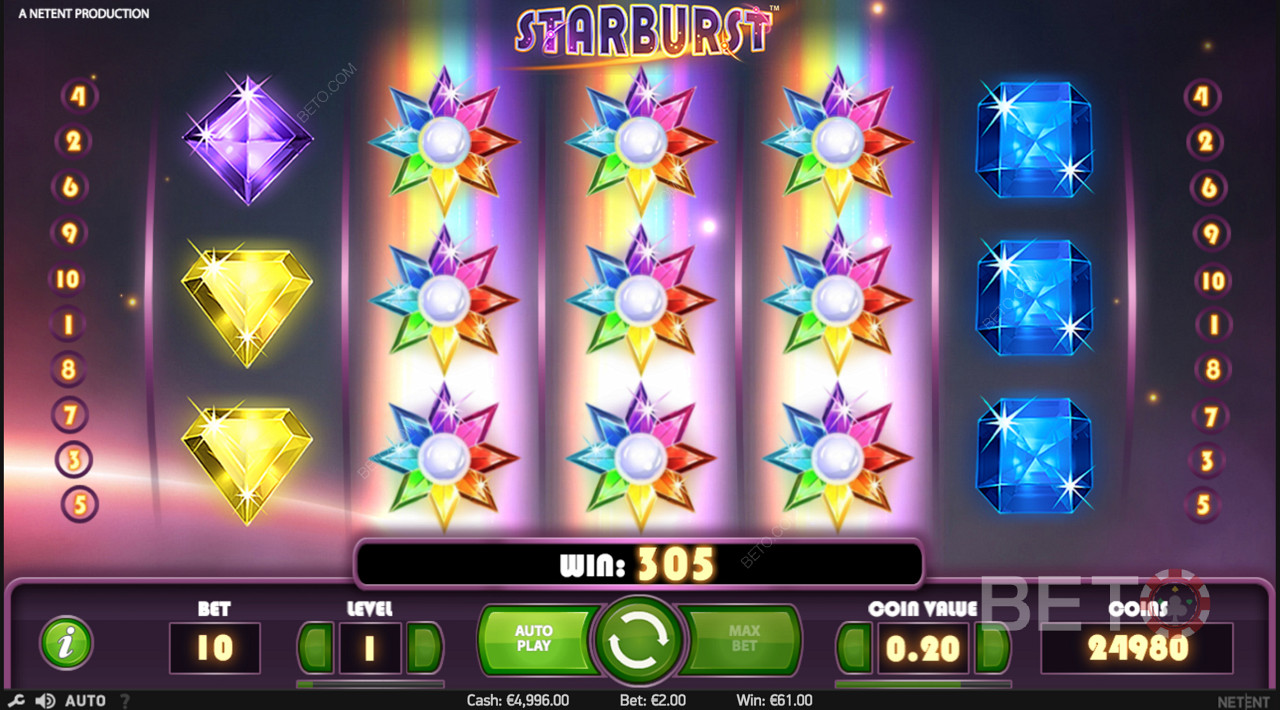 الرموز البرية هي ما نحلم برؤيته في Starburst