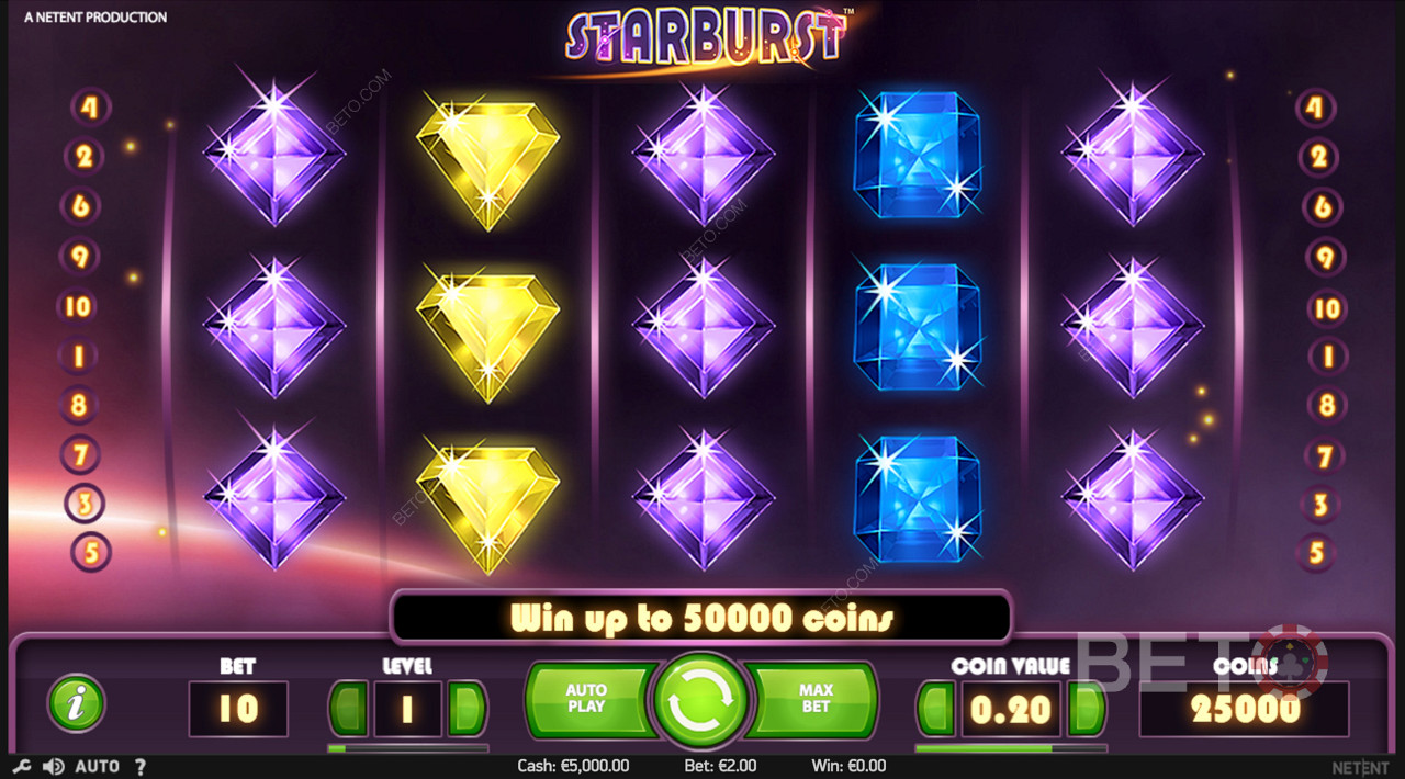 جواهر متلألئة وجوائز كبرى مع فتحات Starburst