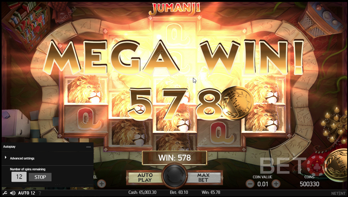 الحصول على جائزة Mega Win Jackpot في Jumanji