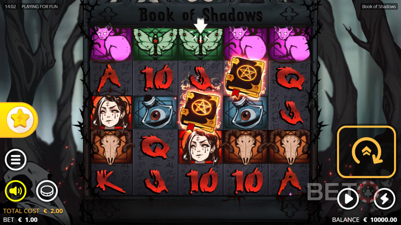 قم بتمكين جميع الصفوف الخمسة في فتحة Book of Shadows عبر الإنترنت لتحقيق انتصارات أعلى