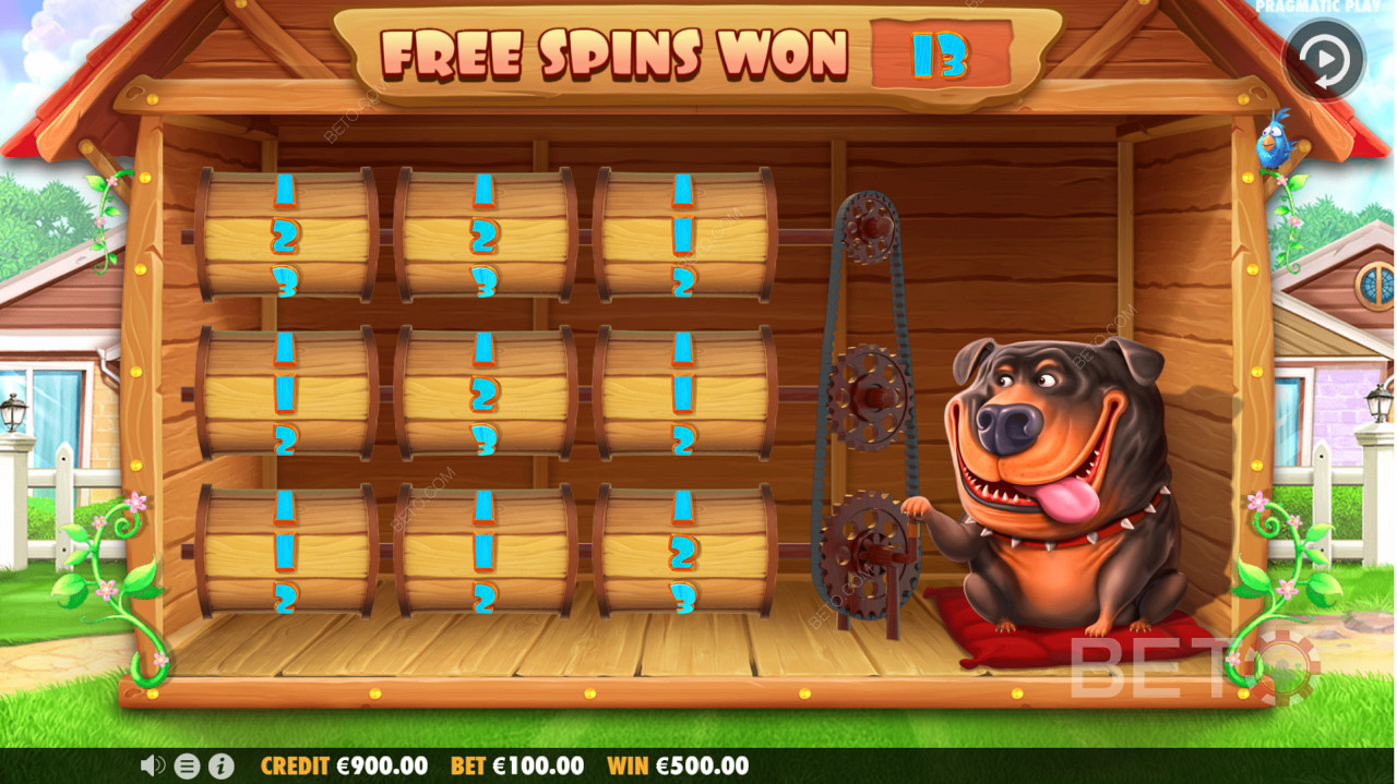 جولة Spin المجانية الخاصة في The Dog House