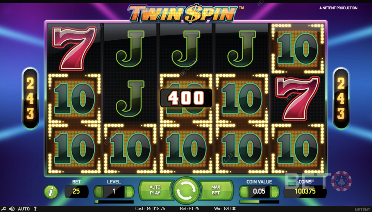ضرب الفوز بالجائزة الكبرى في Twin Spin