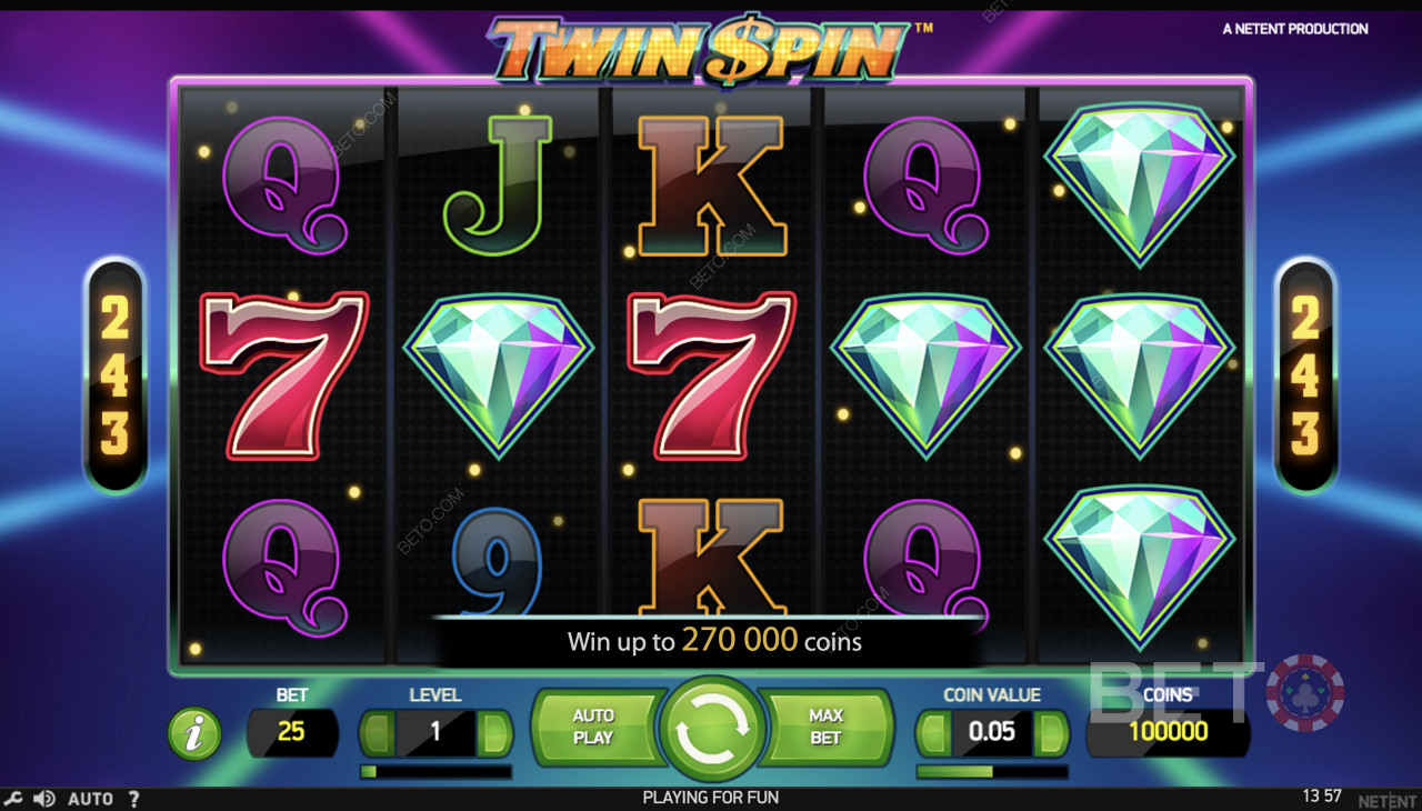 رموز الدفع الأعلى في Twin Spin