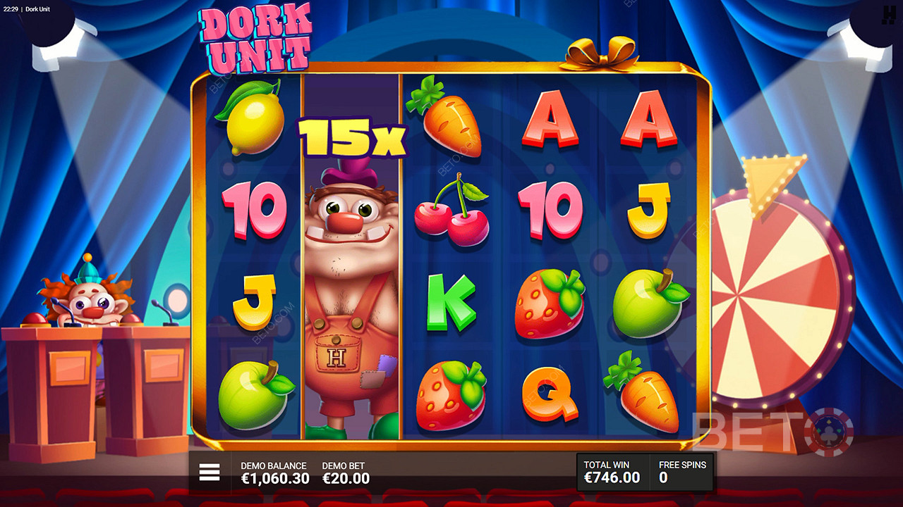 يظهر أحد الحمقى بمضاعف على Wild Dork Reels