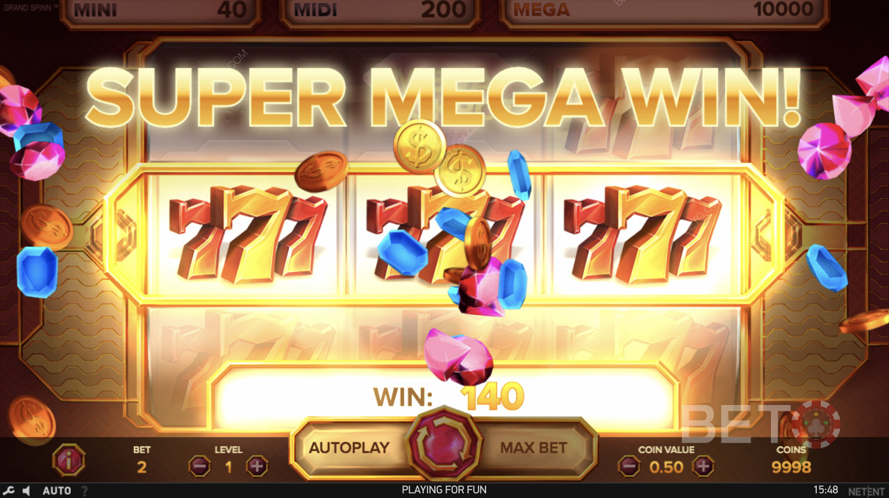أكبر جائزة كبرى في Grand Spinn Superpot