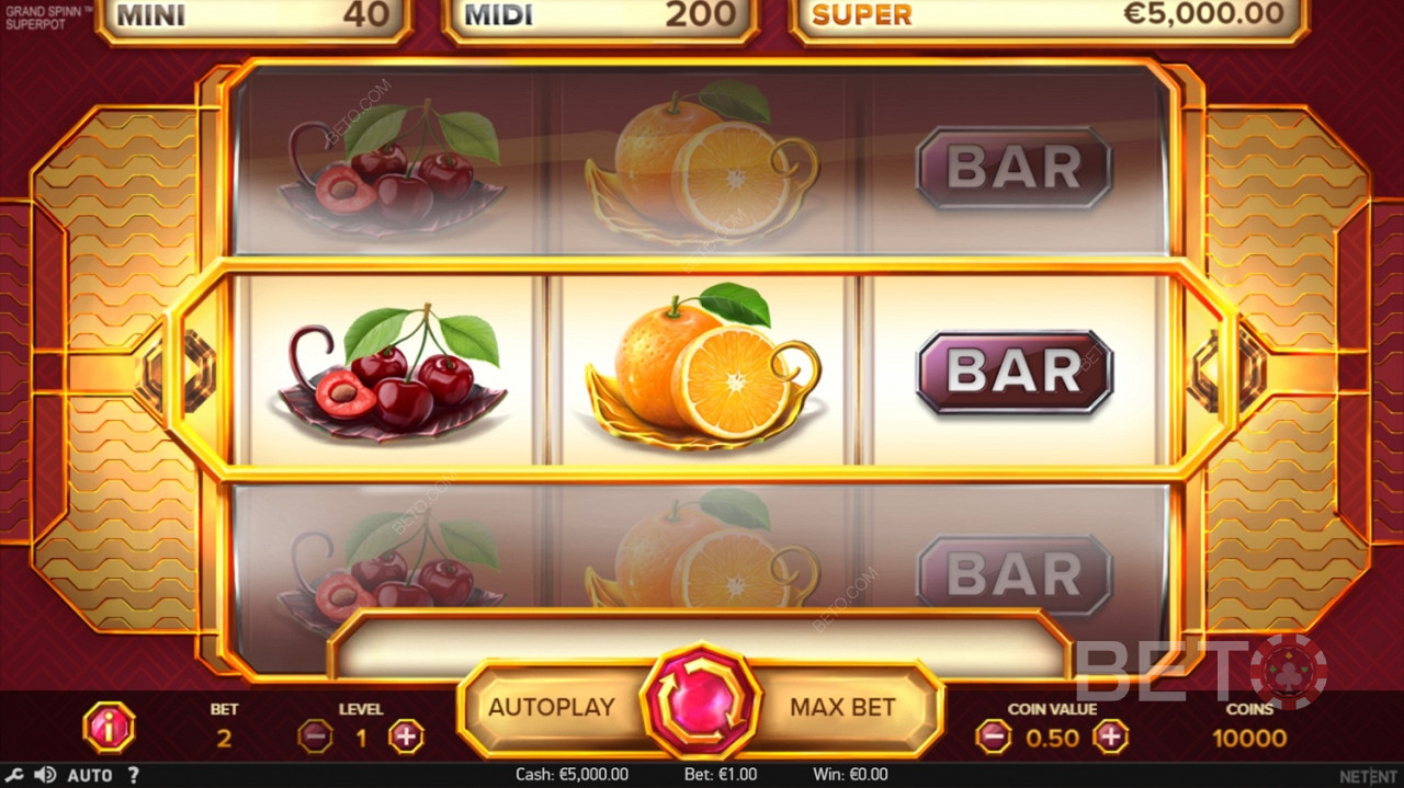 Grand Spinn Superpot - ماكينة قمار كلاسيكية قديمة الطراز