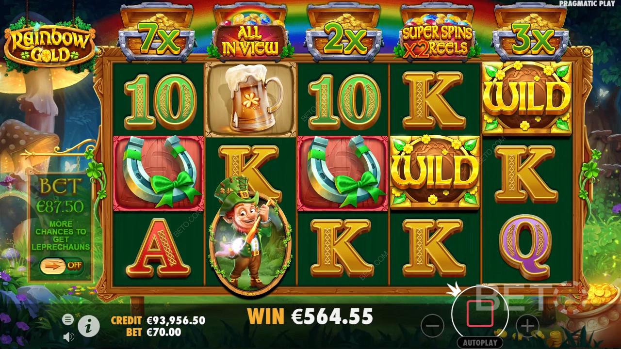مراجعة قوس قزح الذهب من BETO Slots