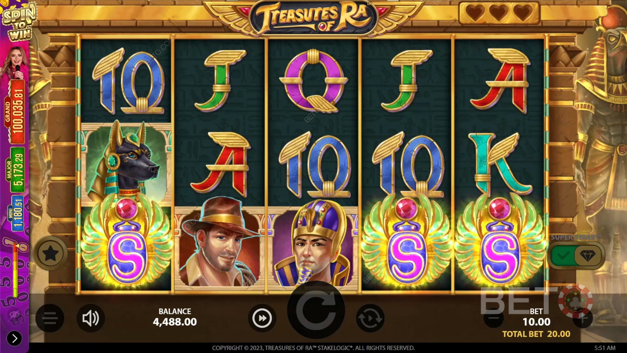 مراجعة كنوز رع من قبل BETO Slots