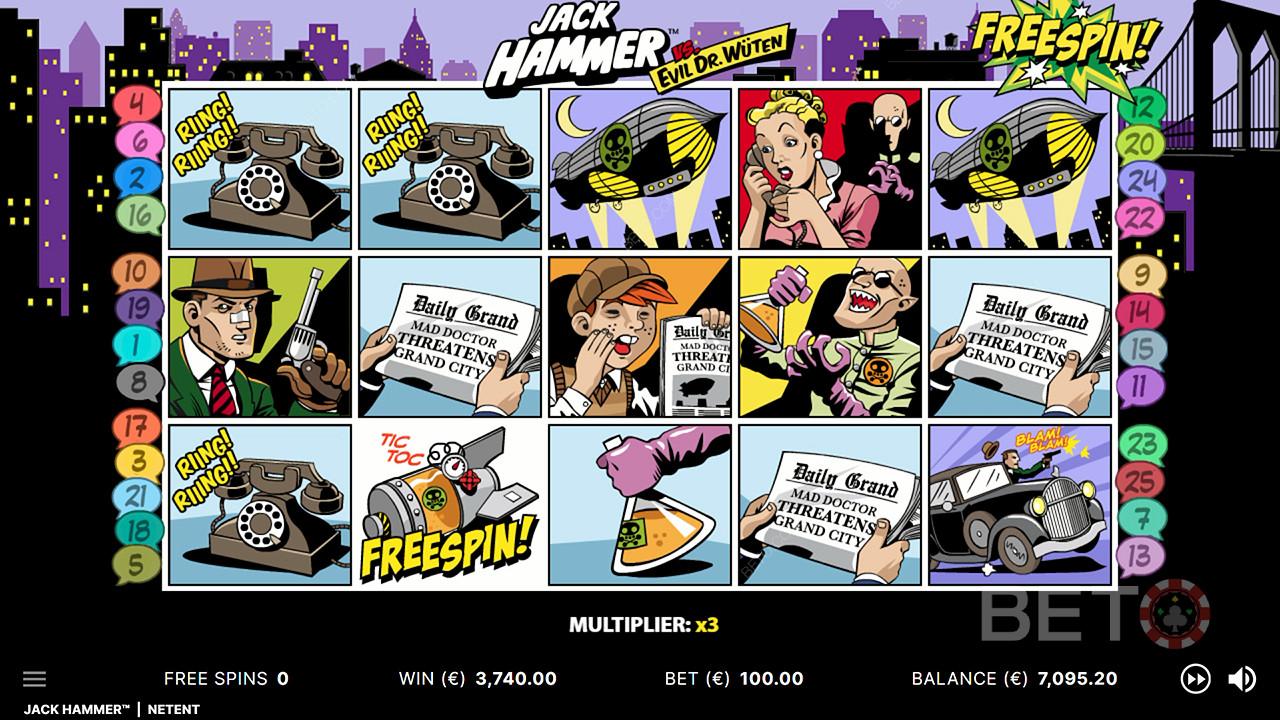 استمتع بواحدة من أكثر السمات الفريدة في لعبة سلوت Jack Hammer