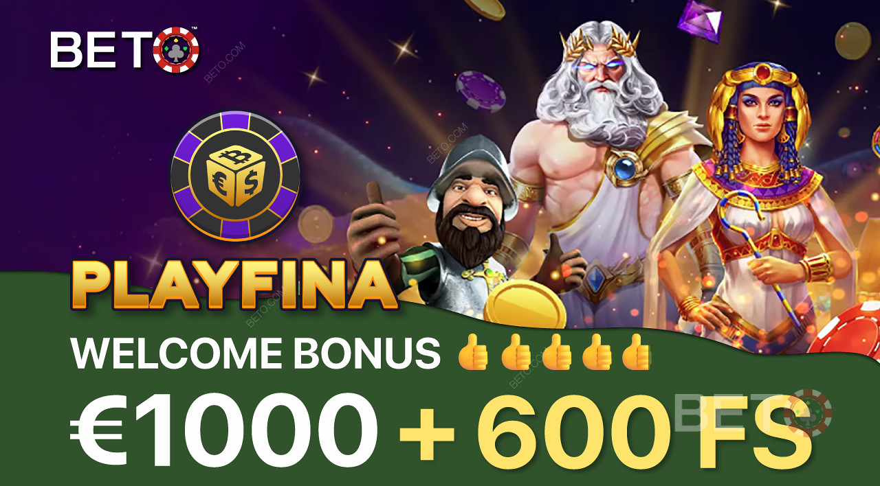 تقدم Playfina مكافأة ترحيبية هائلة لجذب لاعبين جدد.