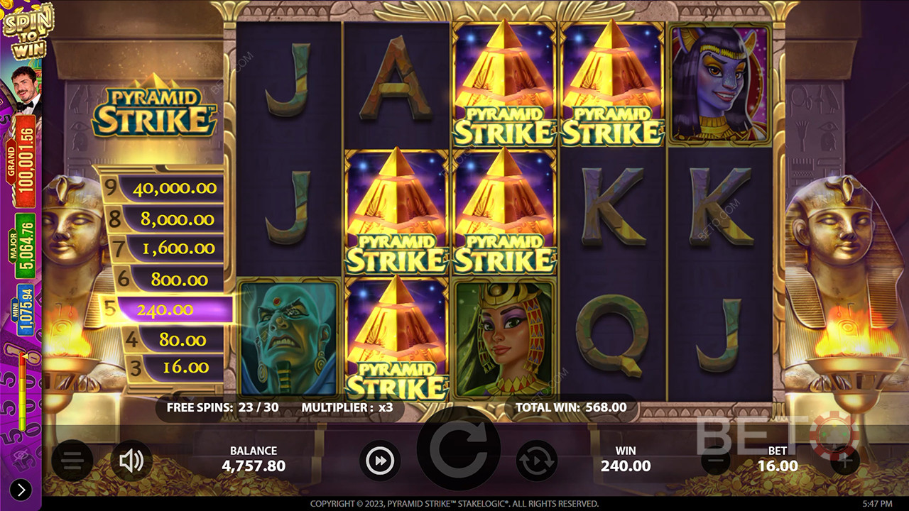 مراجعة Pyramid Strike من BETO Slots