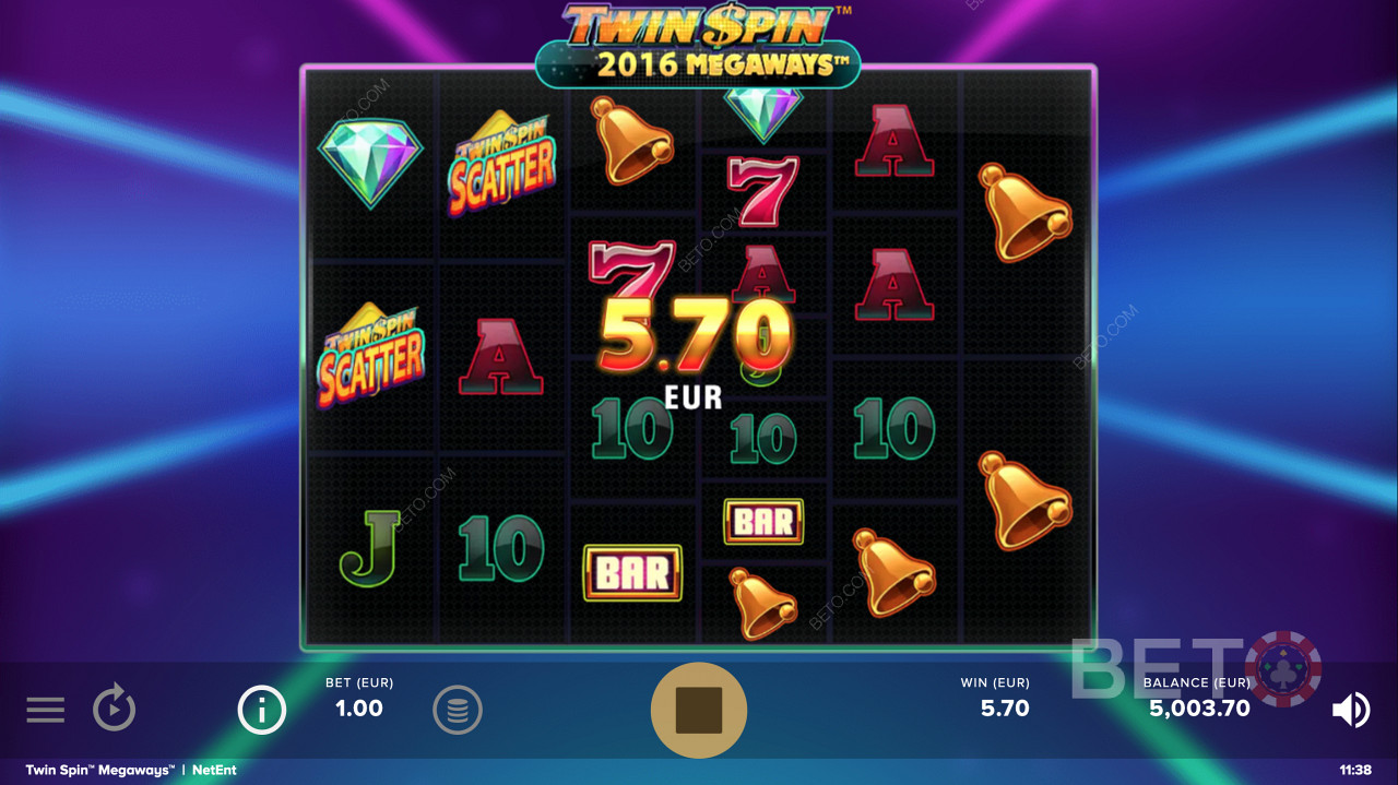اربح مبالغ مذهلة مع Twin Spin Megaways
