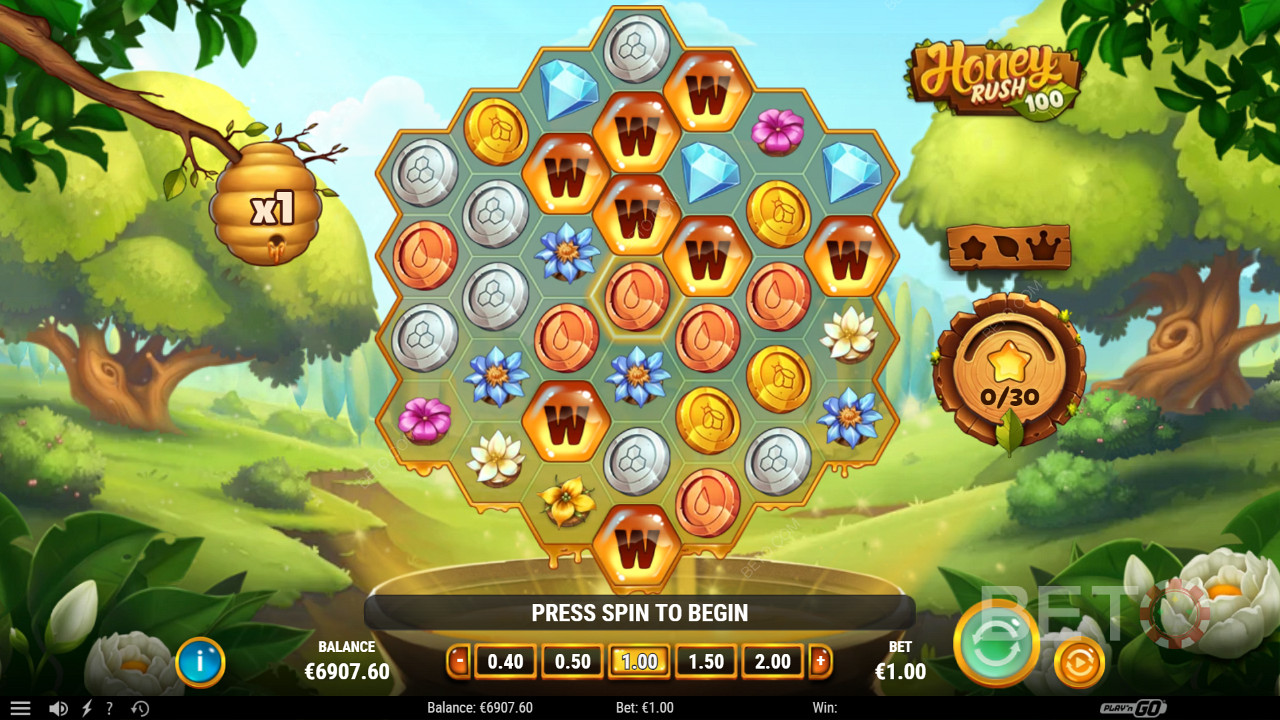 مراجعة Honey Rush 100 من BETO Slots