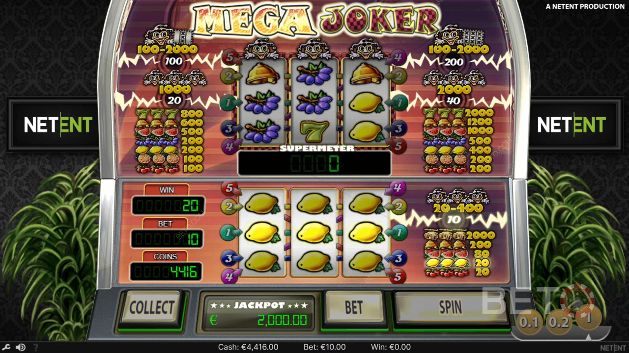 شرح ميزات المكافآت في Mega Joker بواسطة NetEnt