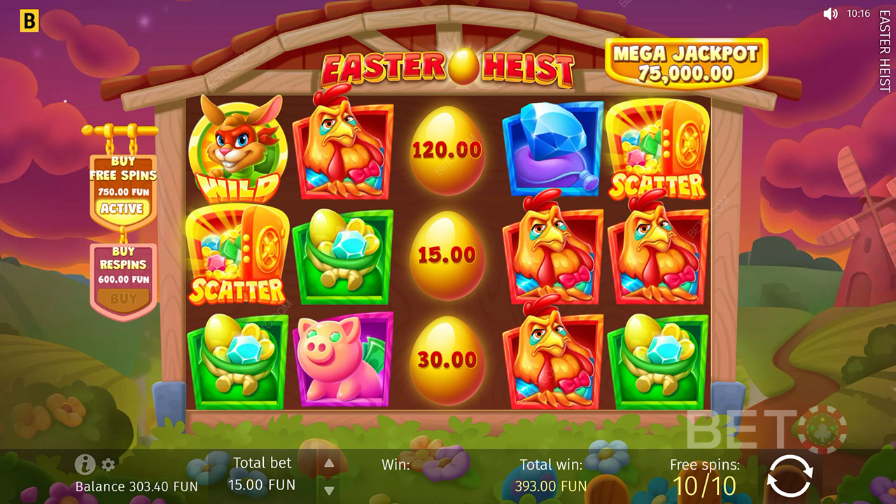 مراجعة سرقة عيد الفصح من BETO Slots