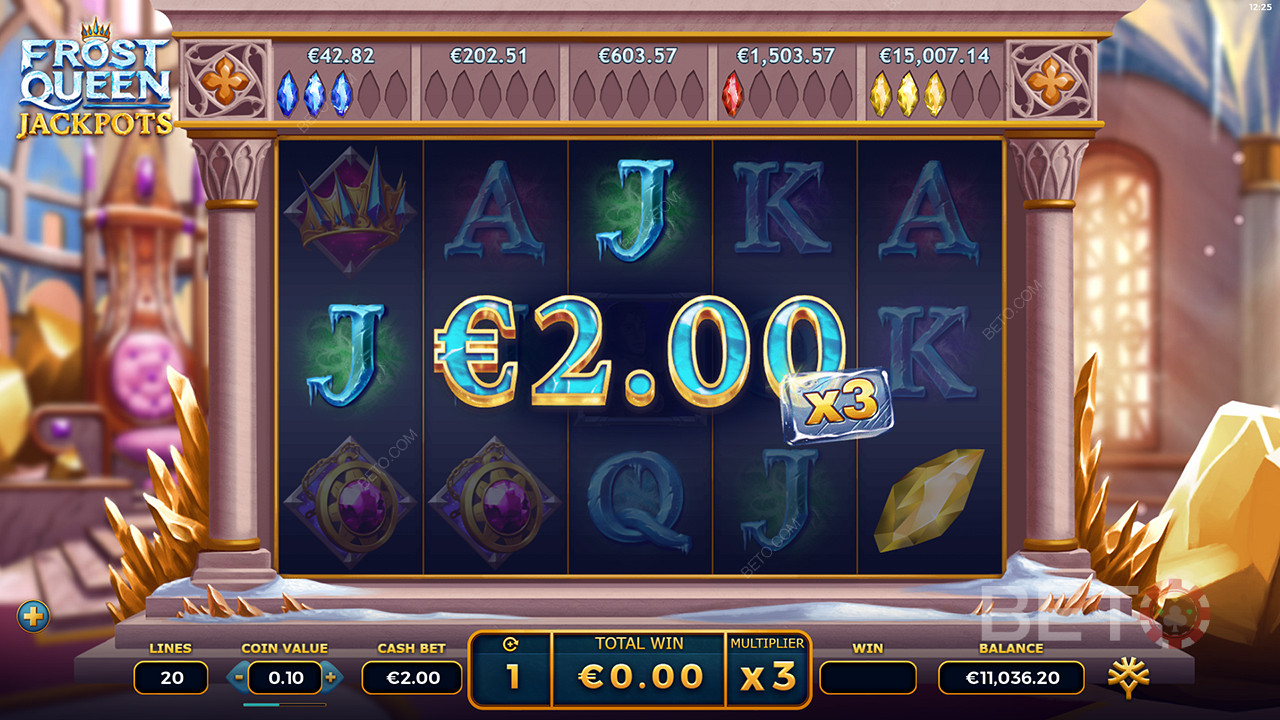 Jackpot Free Spins ميزة خاصة في Frost Queen Jackpots