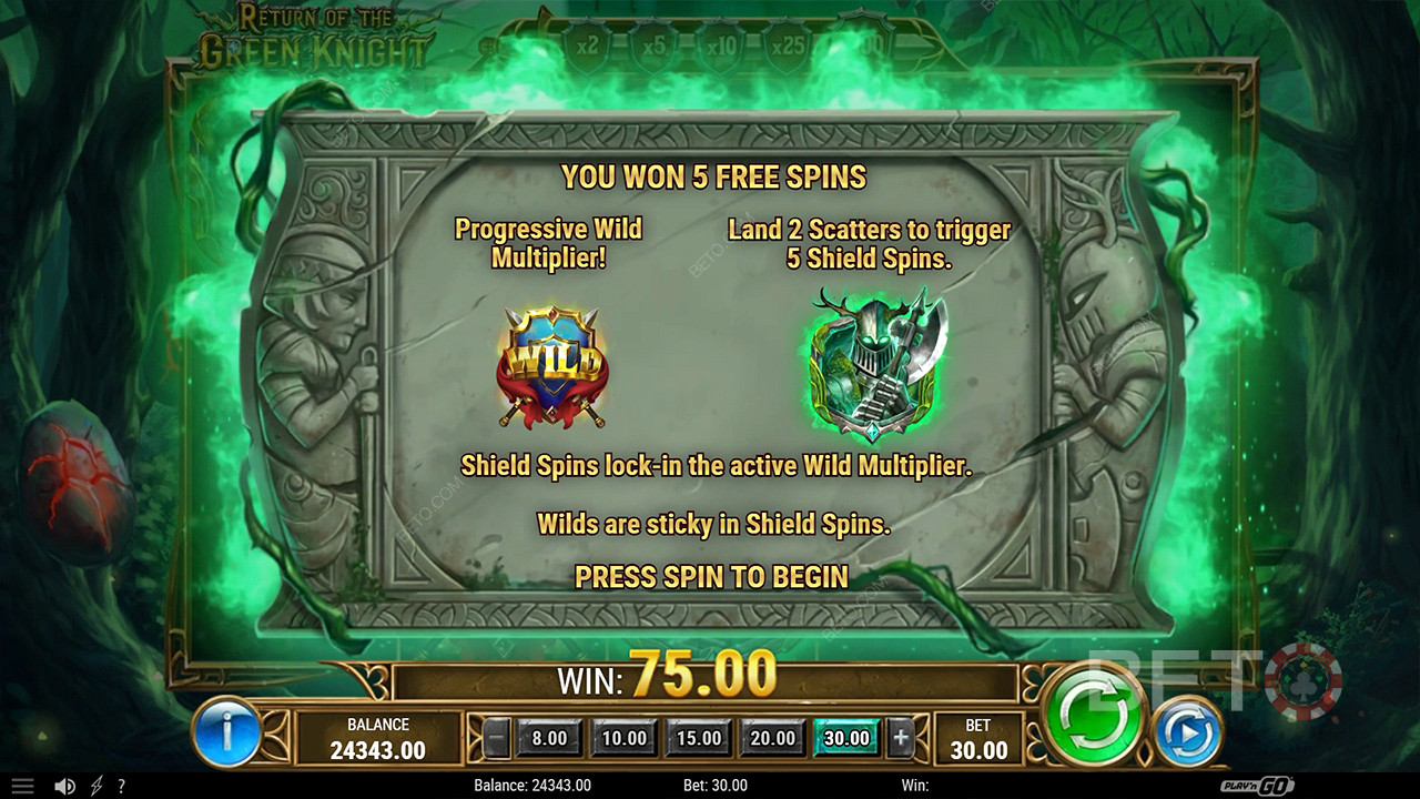 شرح ميزات المكافأة في عودة The Green Knight بواسطة Play