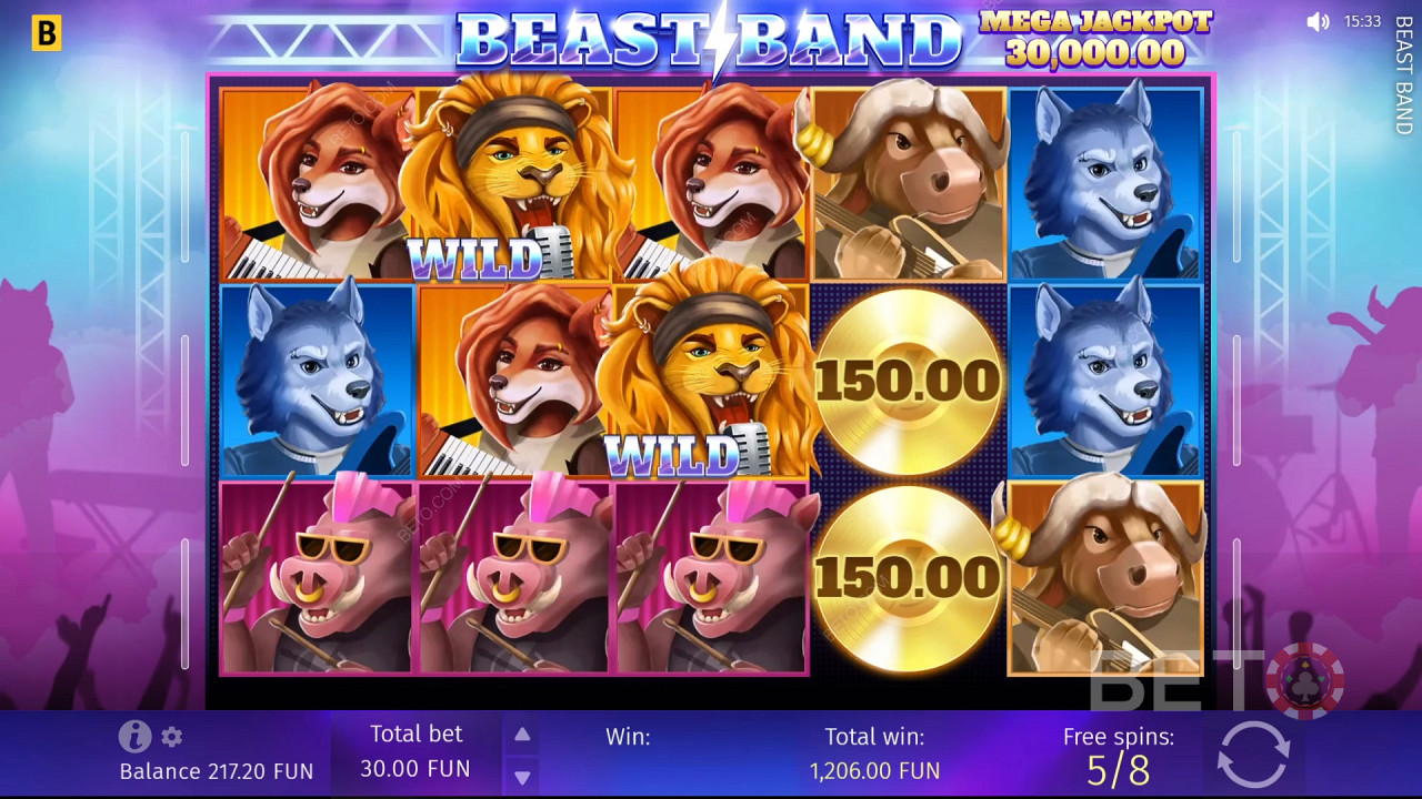 مراجعة فرقة الوحوش من BETO Slots