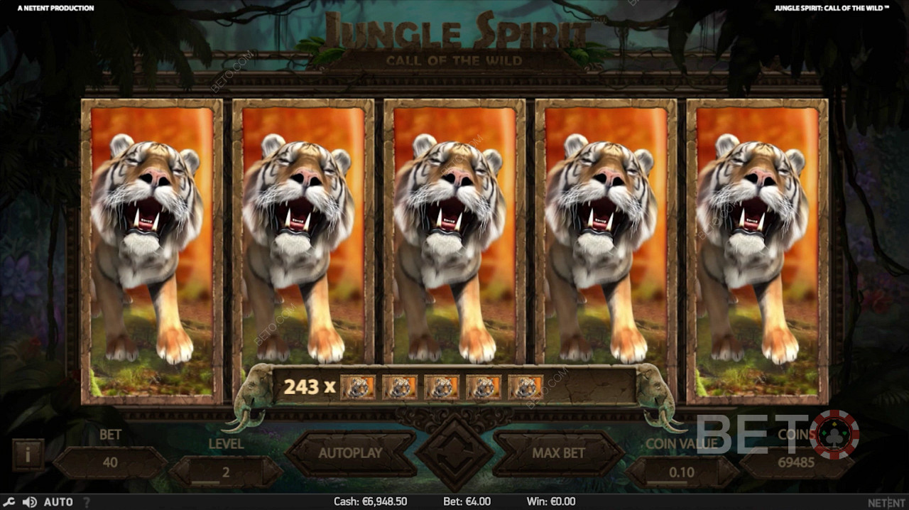 حقق الفوز خلال الدورات المجانية في Jungle Spirit: Call of the Wild