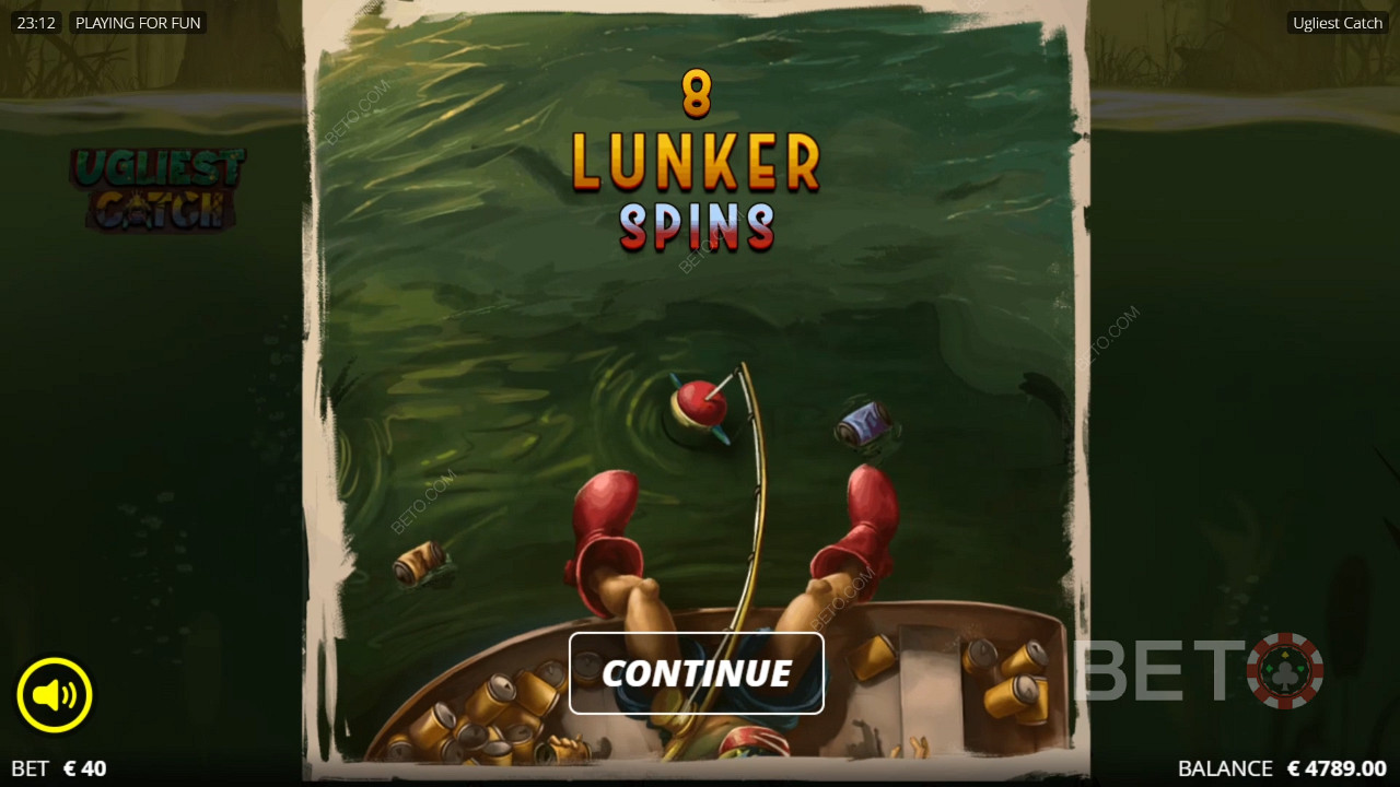 يمكنك شراء 8 Lunker Spins عن طريق دفع 94x من رهانك