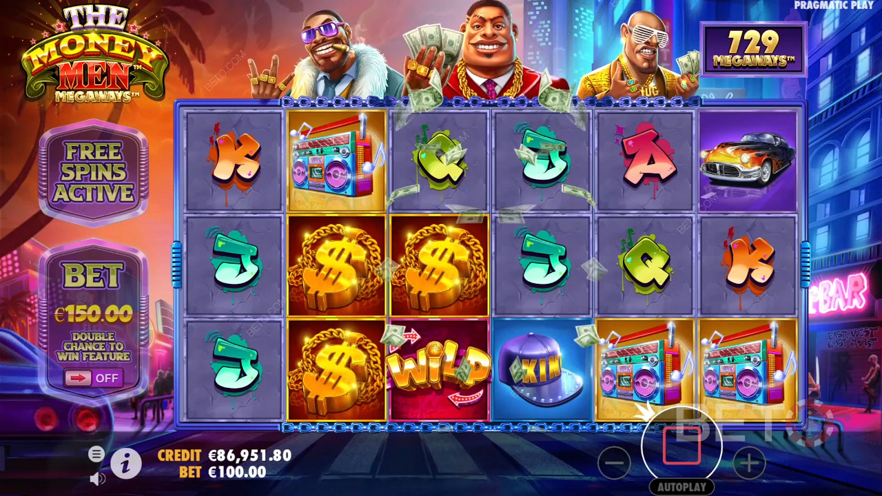 مراجعة لعبة The Money Men Megaways من BETO Slots