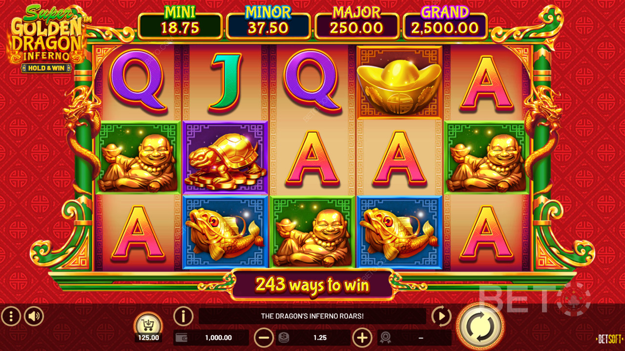 مراجعة Super Golden Dragon Inferno Inferno من BETO Slots