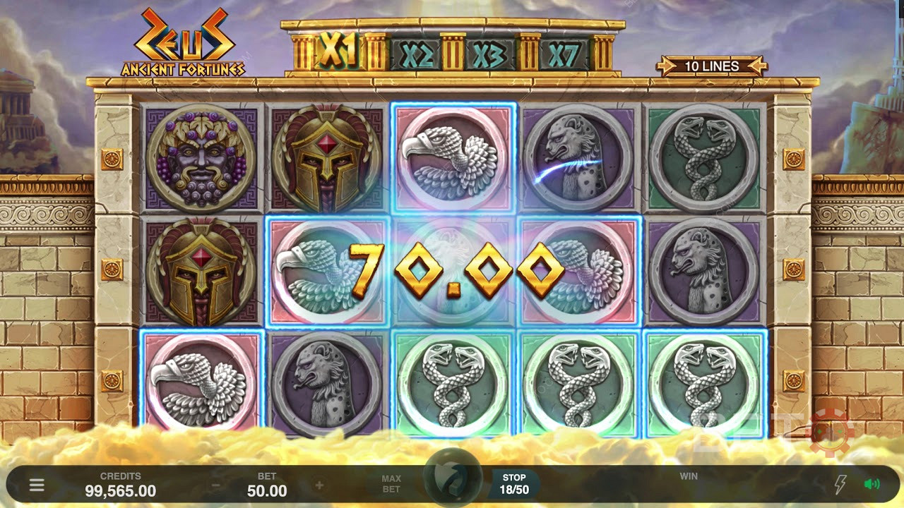 تحقيق ربح مرتفع في Ancient Fortunes: Zeus