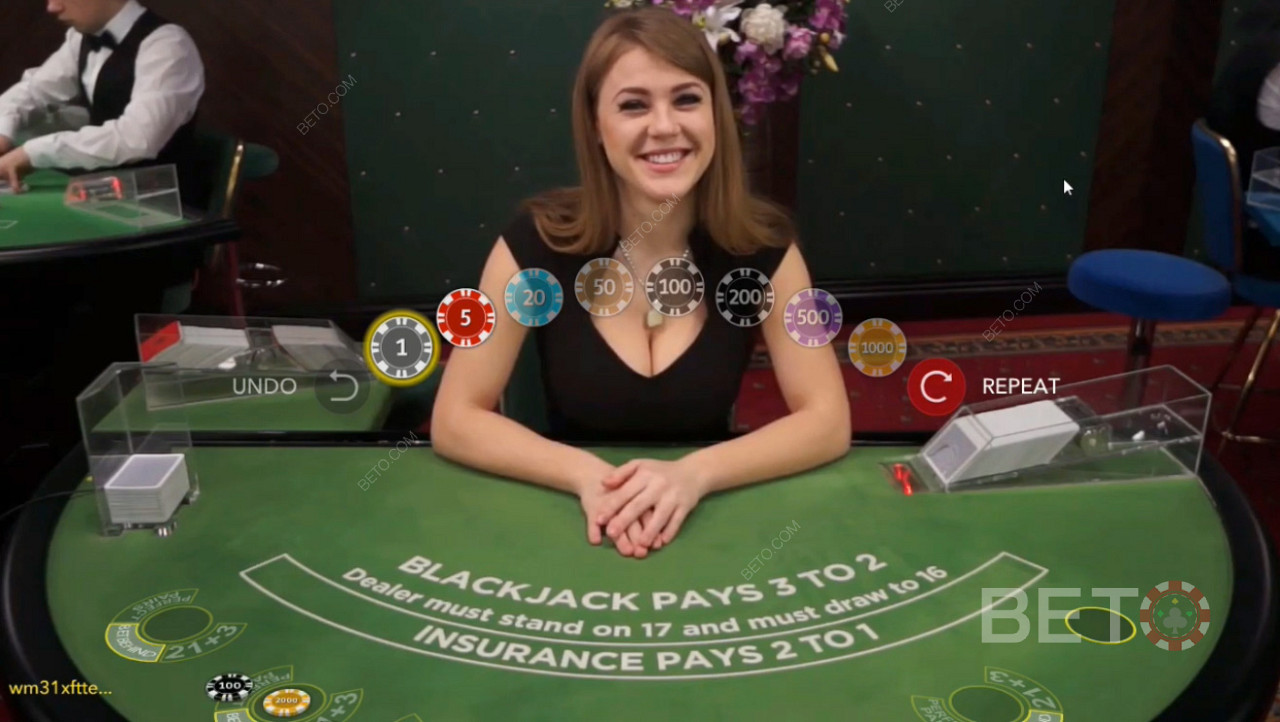 اختر رهانك في لعبة Live Blackjack من Evolution Gaming