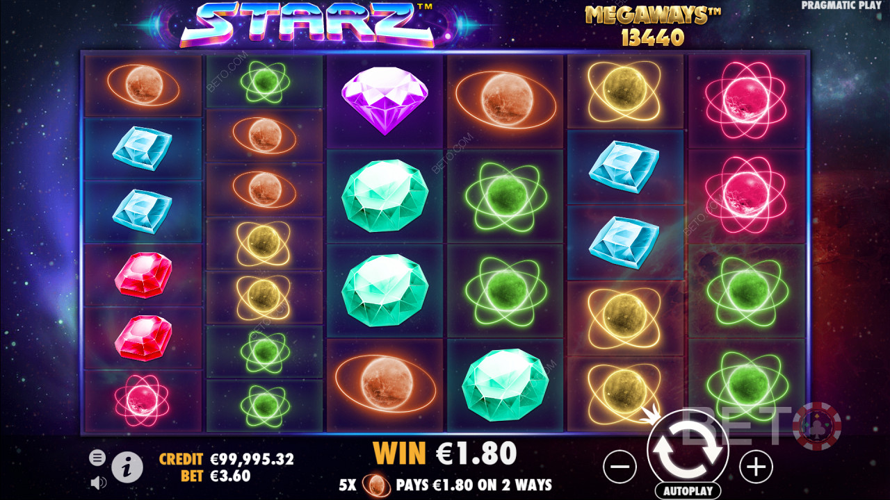 مراجعة Starz Megaways بواسطة BETO Slots