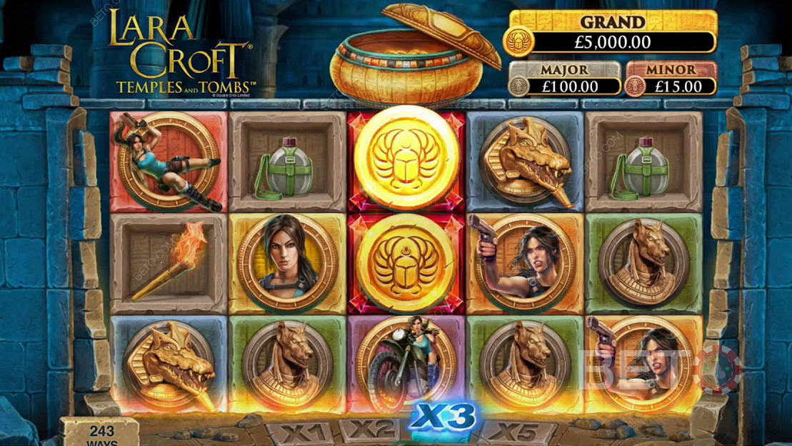 إنزال عملات ذهبية خاصة في Lara Croft Temples and Tombs