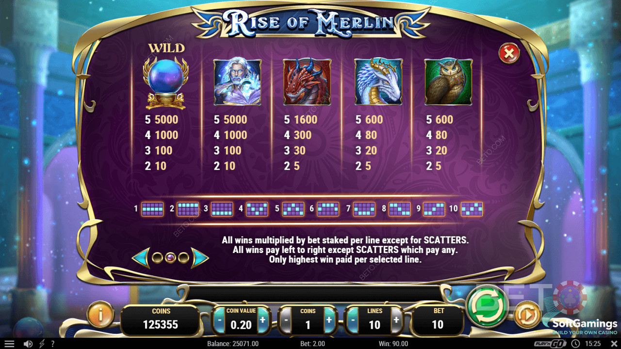 رمز مدفوعات Rise of Merlin