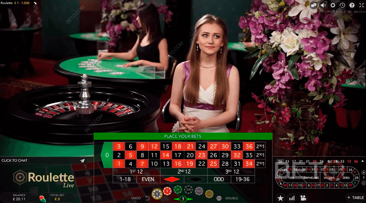 Live European Roulette من Evolution Gaming