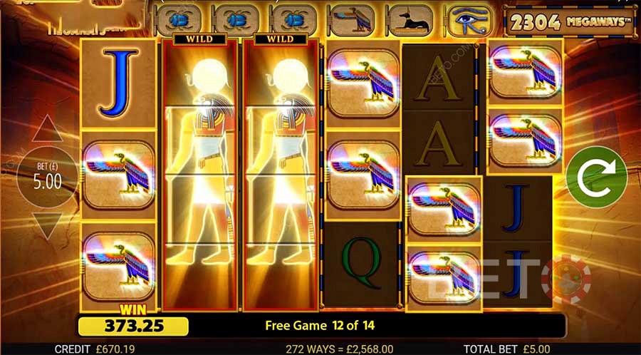 يمكن للرموز التي تحمل اسمًا في Eye of Horus Megaways أن تقدم لك انتصارات هائلة