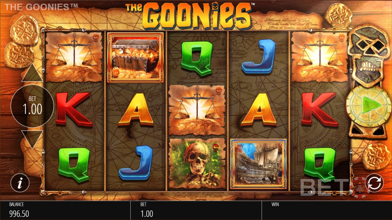 The Goonies من Blueprint Gaming - جرب أكثر من 7 ميزات فتحة المكافآت العشوائية