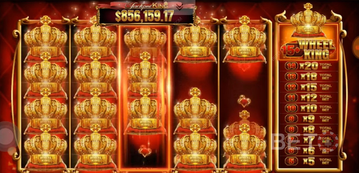 ميزة Jackpot King في لعبة King Frenzy Jackpot King
