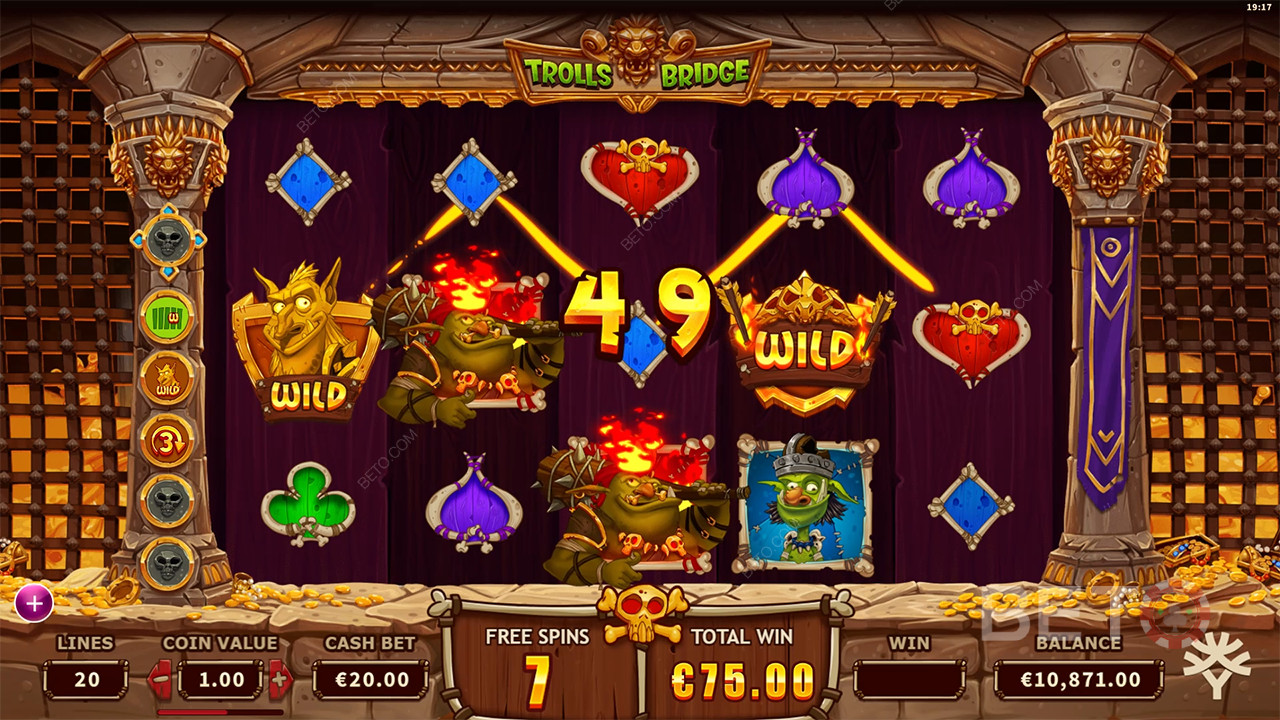 مراجعة لعبة Trolls Bridge من BETO Slots