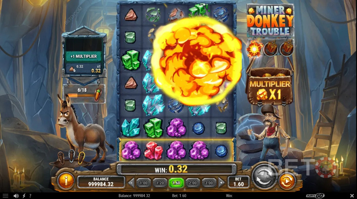 الفوز بمكافأة جيدة في Miner Donkey Trouble