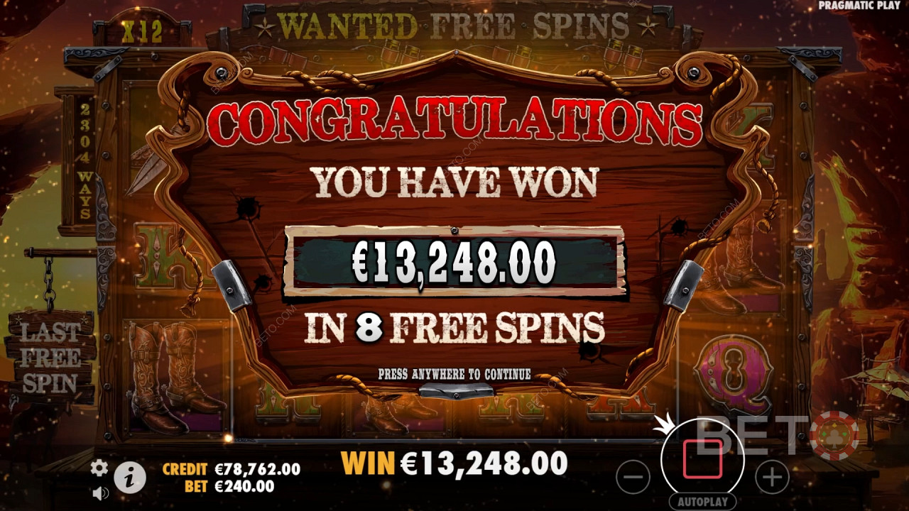 اربح 10,000 ضعف رهانك في فتحة فيديو The Wild Gang Slot!