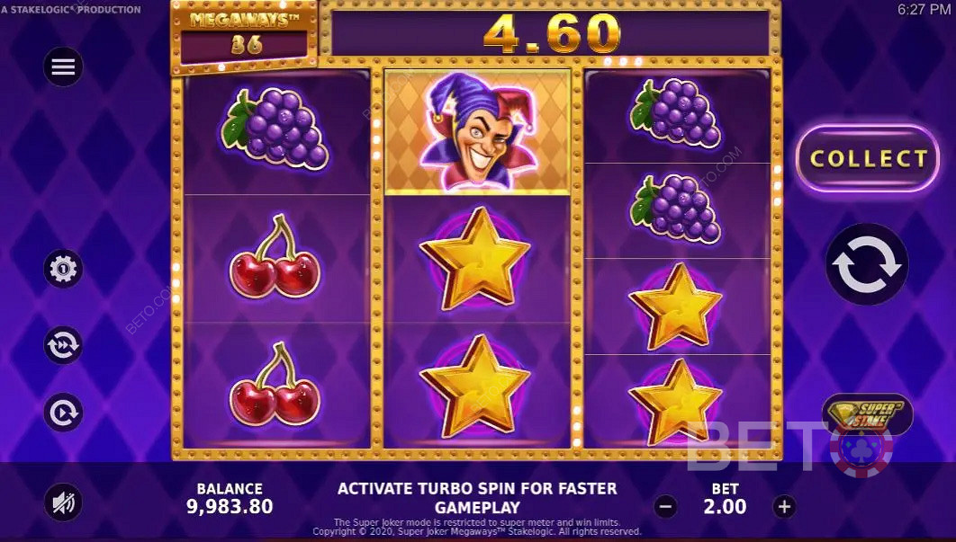 رموز الفاكهة الكلاسيكية في Super Joker Megaways