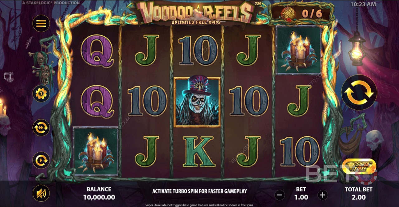 يحدد الإعداد المخيف والموسيقى موضوع Voodoo Reels