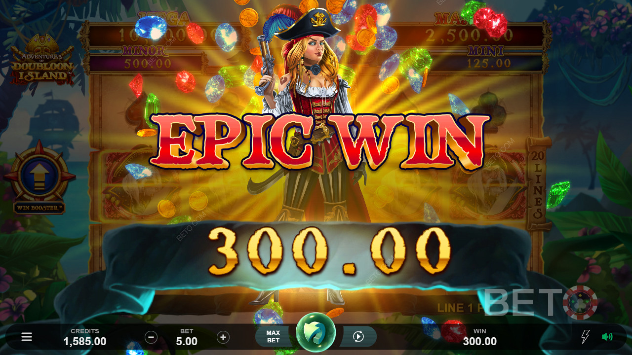 حقق فوزًا أسطوريًا في Adventures Of Doubloon Island